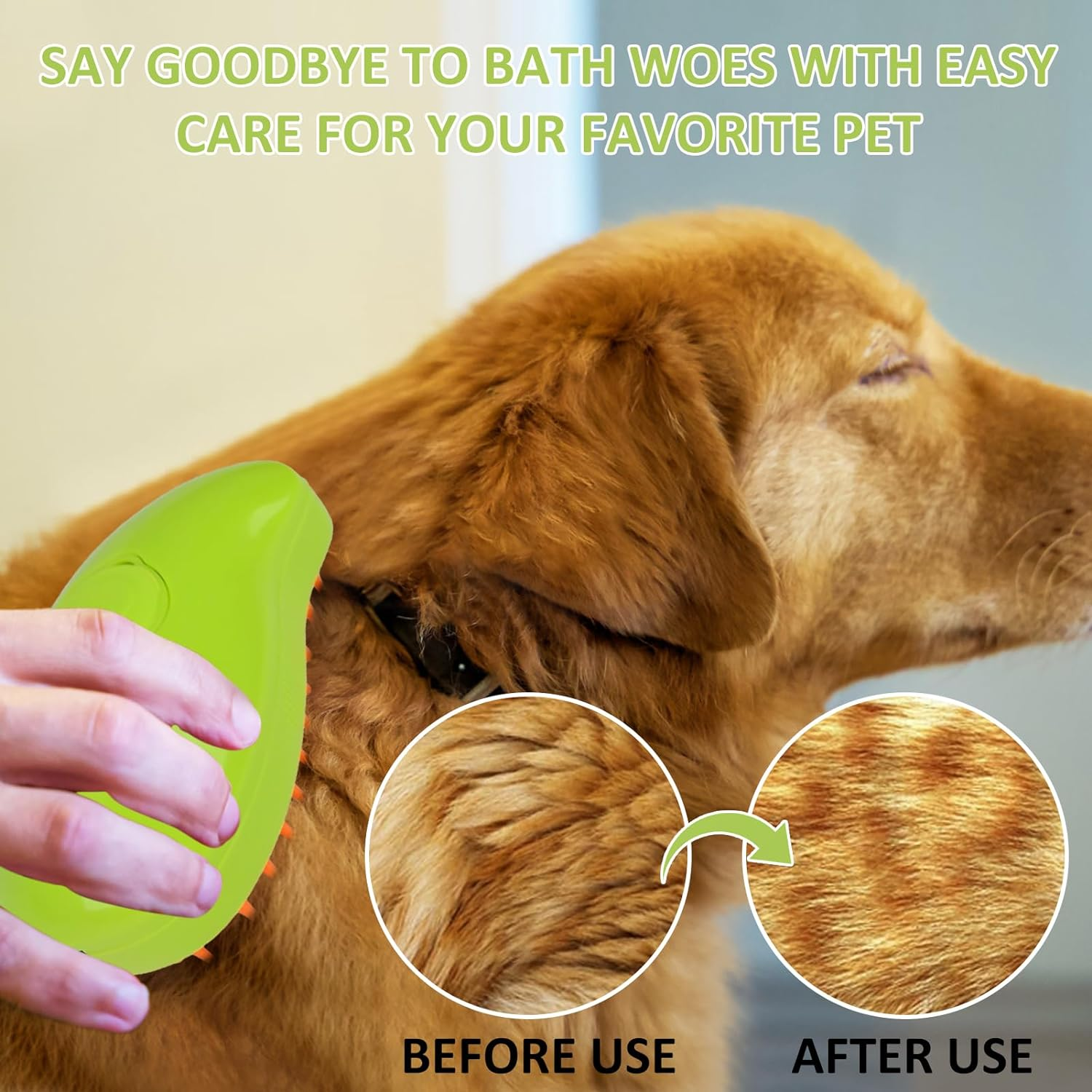 2024 Cat Steamy Brush 3-In-1 Cat Brush with Steam Self Cleaning Steamy Cat Brush Cat Spray Massage Comb Pet Hair Remover for Long Hair and Short Hair Clean (B)