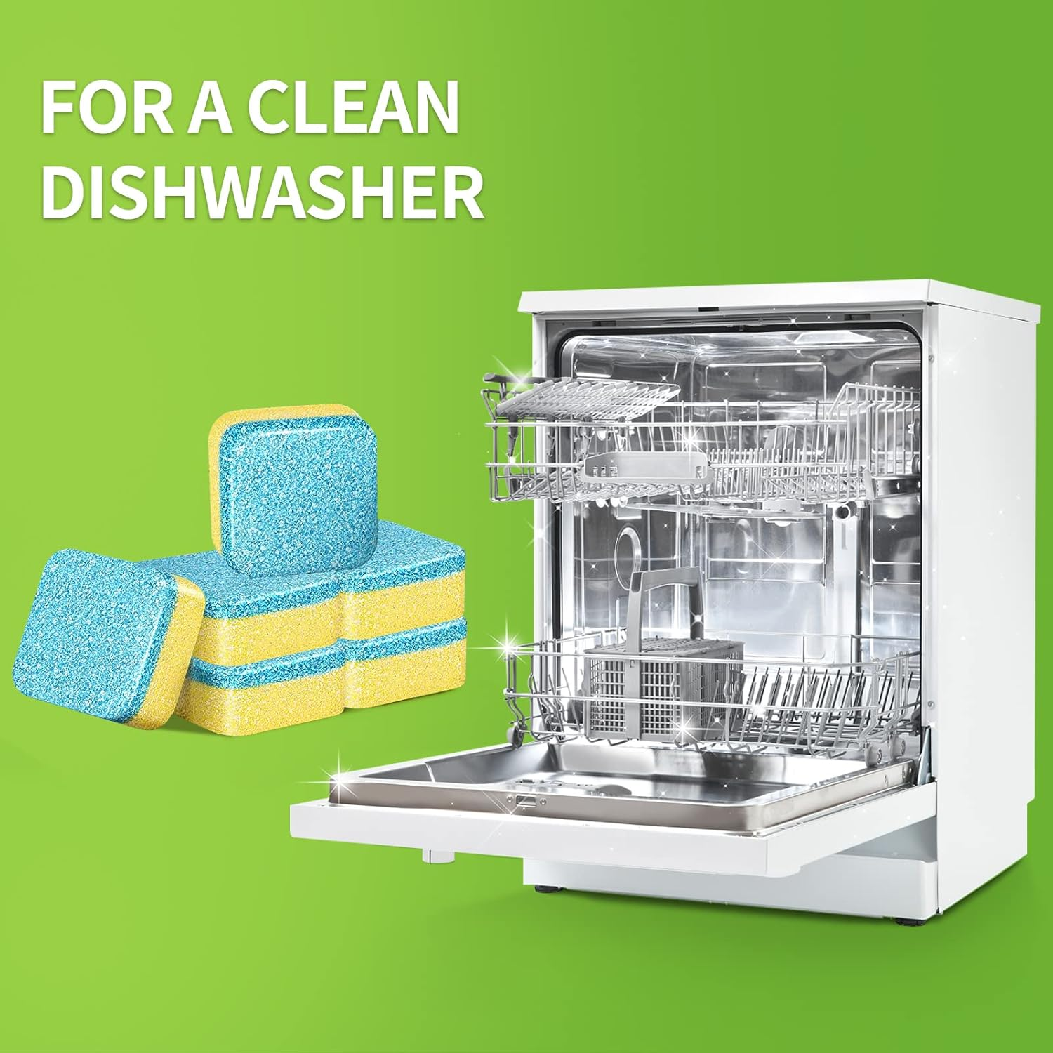 NATRUTH 30 Pack Dishwasher Cleaner Tablets Individually Wrapped,Deep Cleaning, Removes Grease & Limescale, Compatible with All Machines image number 6