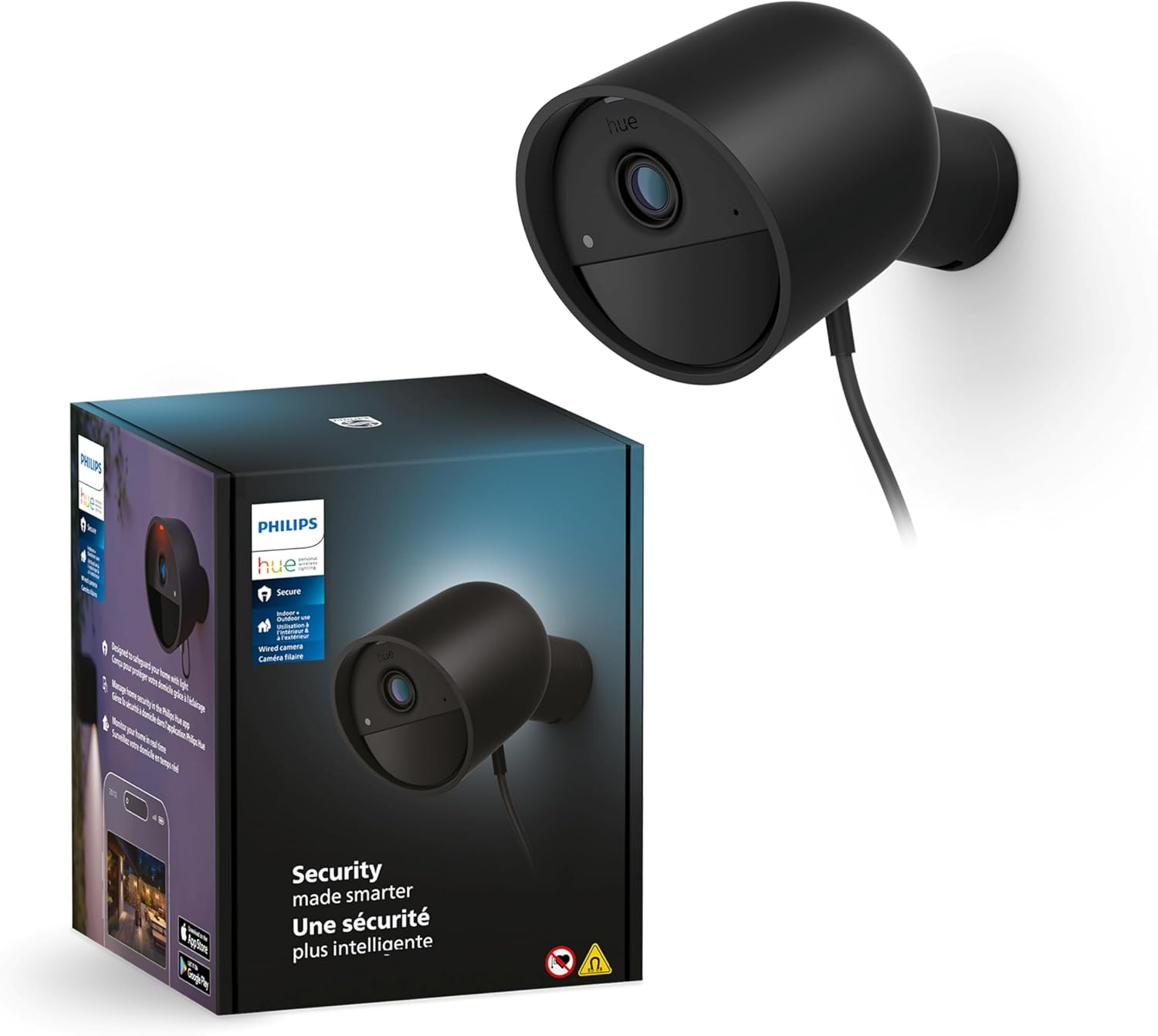 Philips Hue Secure Wired Security Camera - Black image number 2