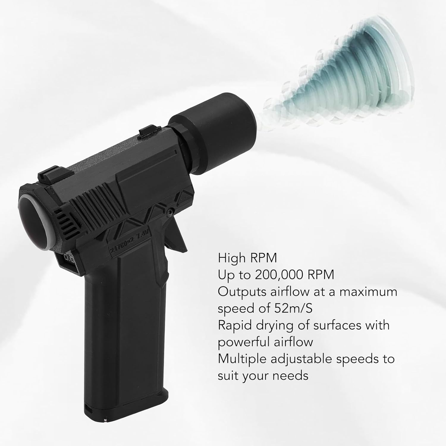 Electric Air Duster Blower, 200000RPM Compressed Air Duster with Stepless Speed Adjustment, Jet Dry Blower for PC, Laptop, Console Cleaning image number 6