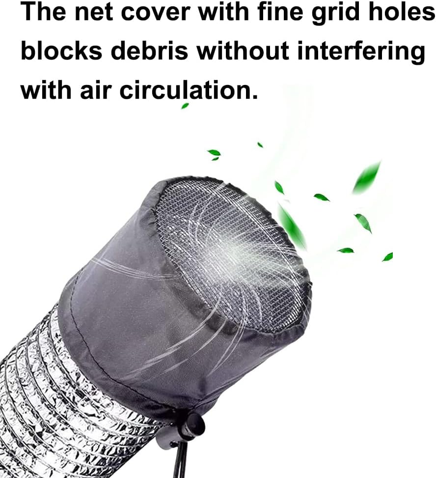 2Pcs 4 Inch Grow Tent Vent Cover, Duct Filter Net with Fixed Buckle, Dust Proof Mesh Screen for Plant Growth Tent Ventilation Exhaust Fan image number 3