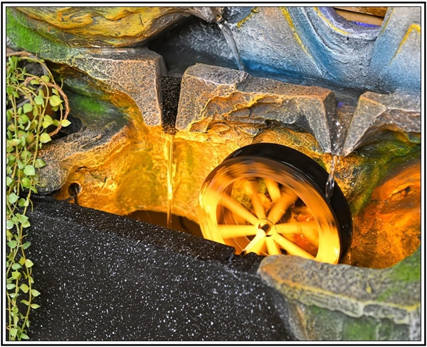 Outdoor Fountain Peacock Decoration Fish Tank, Courtyard Living Room Home Automatic Circulation System Rockery Fountain Water(L) image number 4