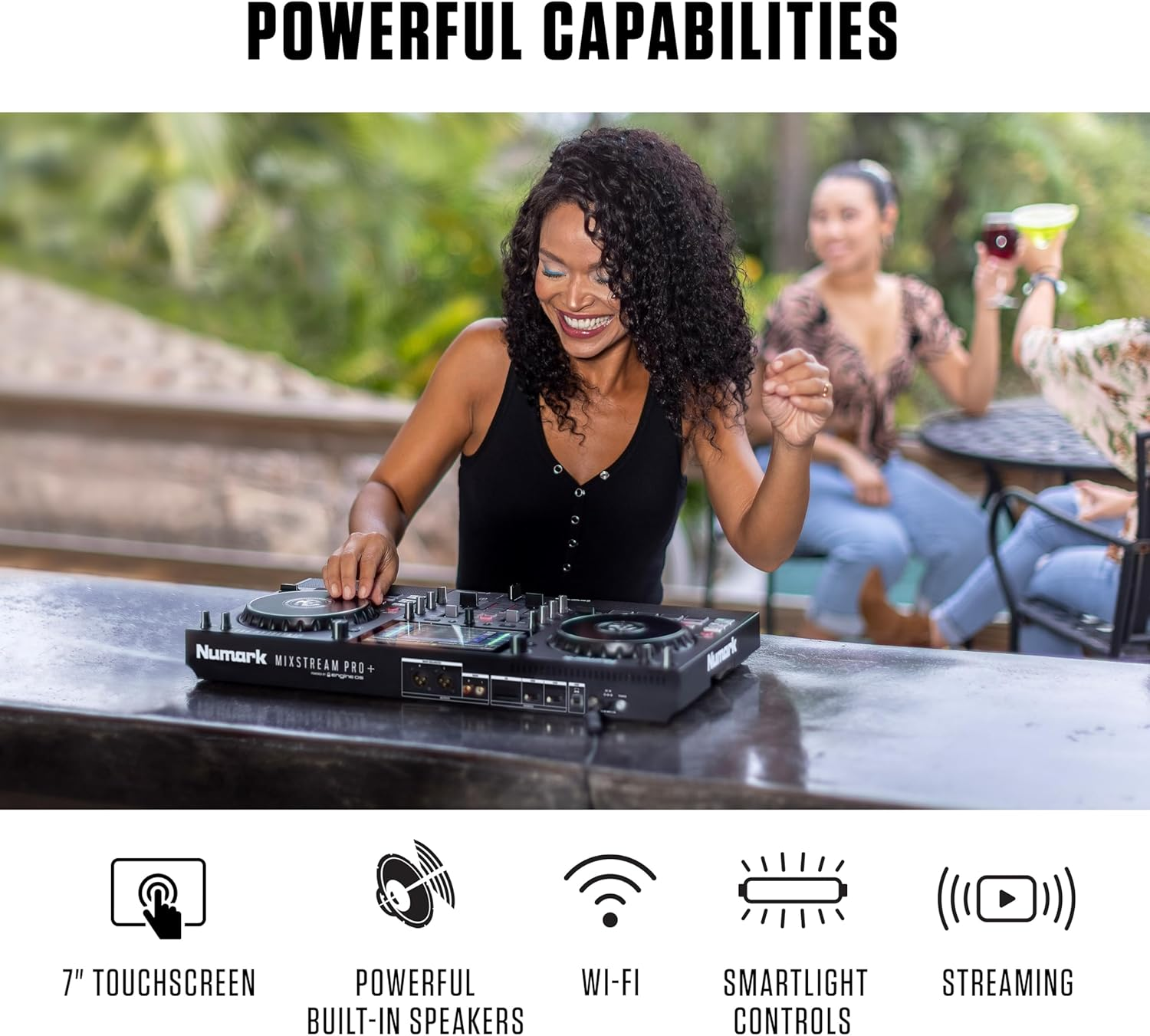 Numark Mixstream Pro+ DJ Controller with Stem Separation, 2 Decks, Wi-Fi Streaming, Mixer, 7" Touchscreen, Speakers, Works with Serato and Virtual DJ image number 6