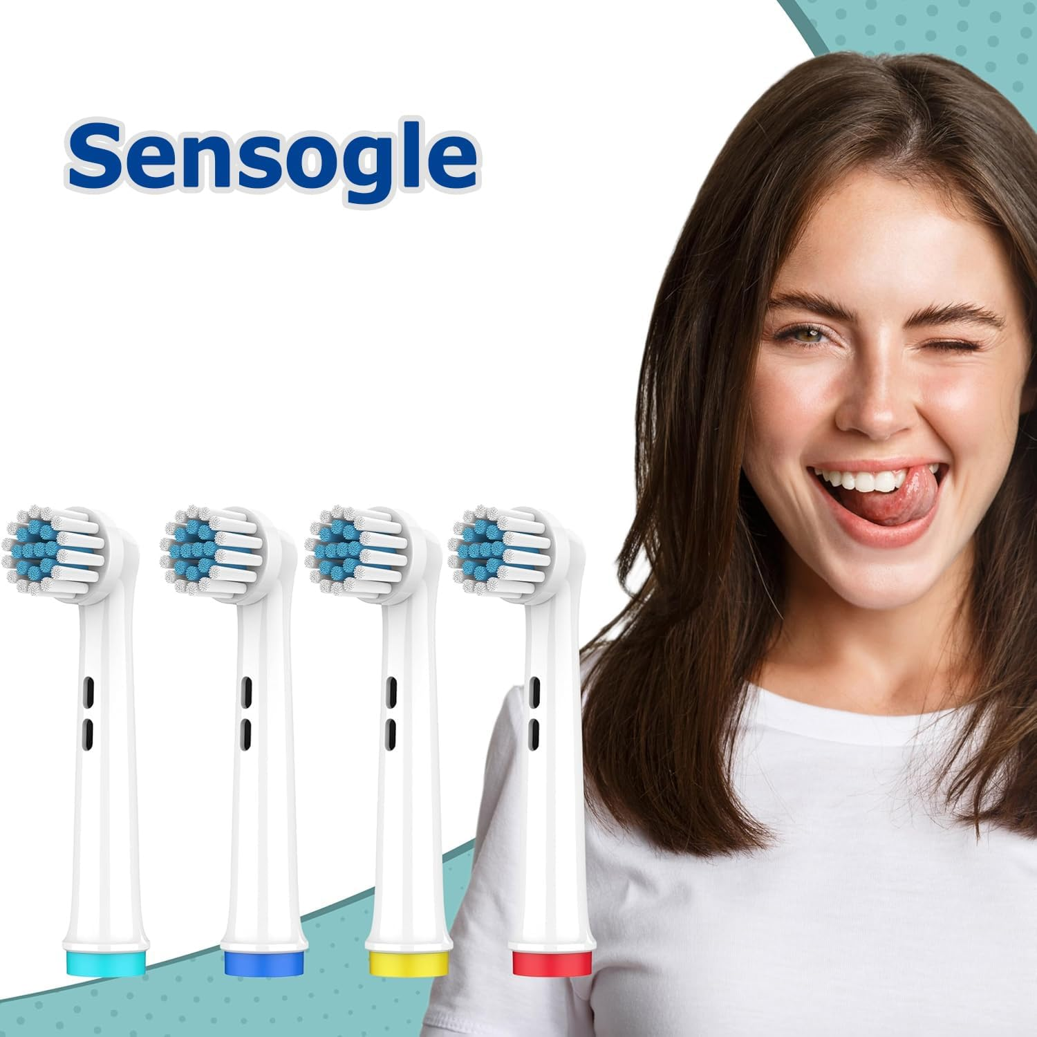 Soft Sensitive Toothbrush Heads Compatible with Oral B Pro Toothbrush, Fit Vitality Plus, Pro 700 100 300 2000, Replacement Brush Heads Soft Sensitive for Gentle Gum Care image number 2