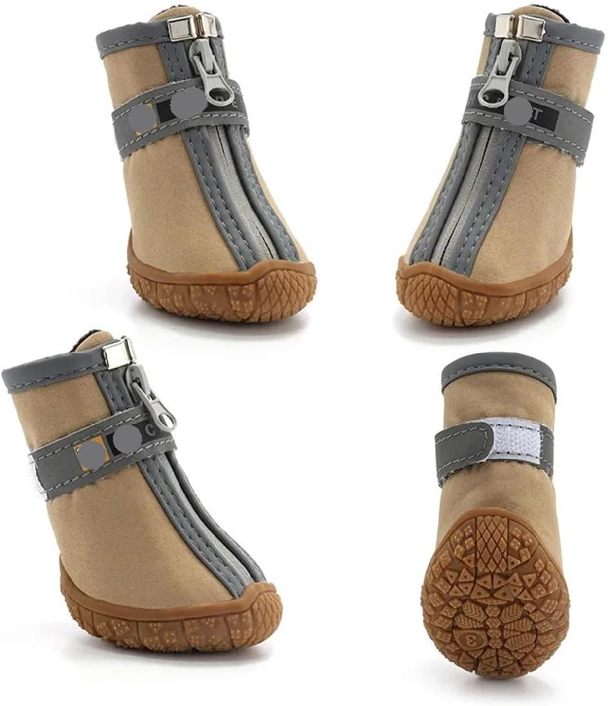 Dog Shoes Pet Dog Shoes Sports Mountain Wearable Pets PVC Soles Dog Boots Small Medium Large Dog Warm (Color : Yellow, Size : Size5)