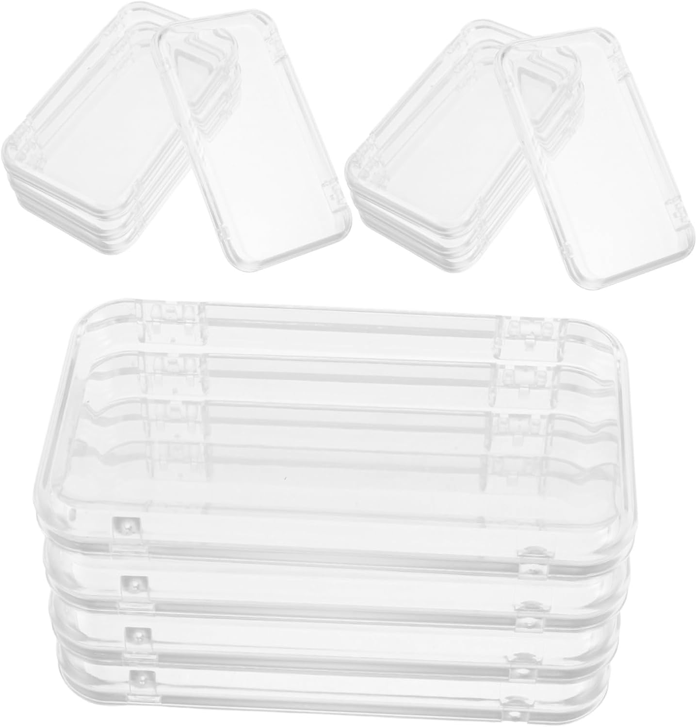 OATIPHO 12Pcs Press on Nail Storage - Small Plastic Storage Containers - French Tip Packaging Box for Nail Arts Small Items & Art Craft Projects image number 3