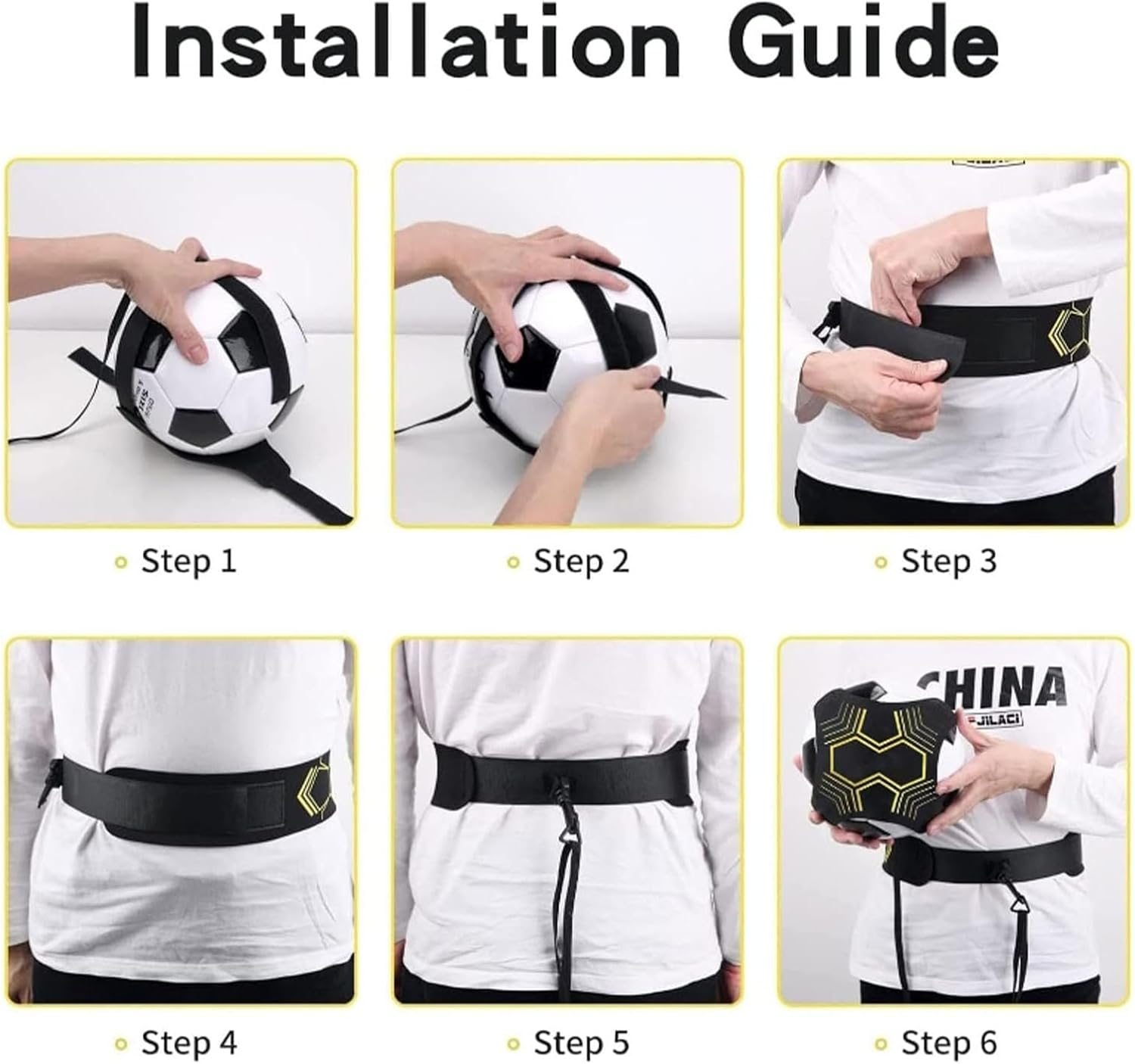 Football Training Belt, Single Player Football Practice Auxiliary Tool, Handheld Adjustable Football Kicking Training Equipment, Hands-Free Football Belt Suitable for Balls 3, 4,And 5