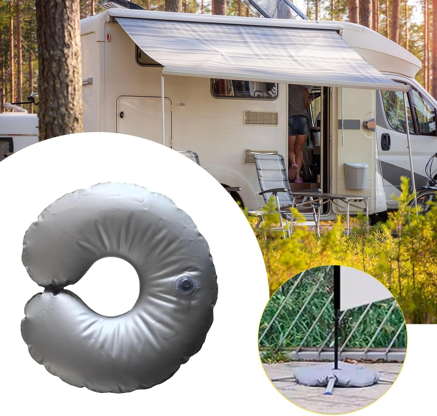 Zxpjkyu Water-Filled Base Weight for Feather Flag Pole Stand image number 6