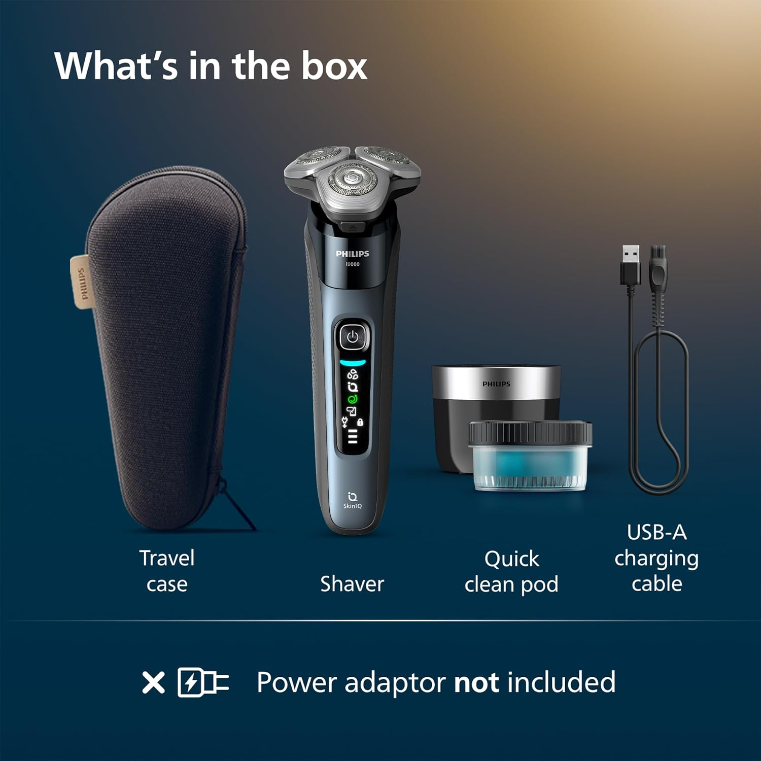 Philips Series I9000 Prestige Electric Shaver(Au Version) with Skiniq, Quick Clean Pod + Travel Case, Pop-Up Trimmer, 360&deg; Flexing Heads, Pressure Guard Sensor, Made in Netherlands, 5 Year Warranty, X9001/20 image number 6