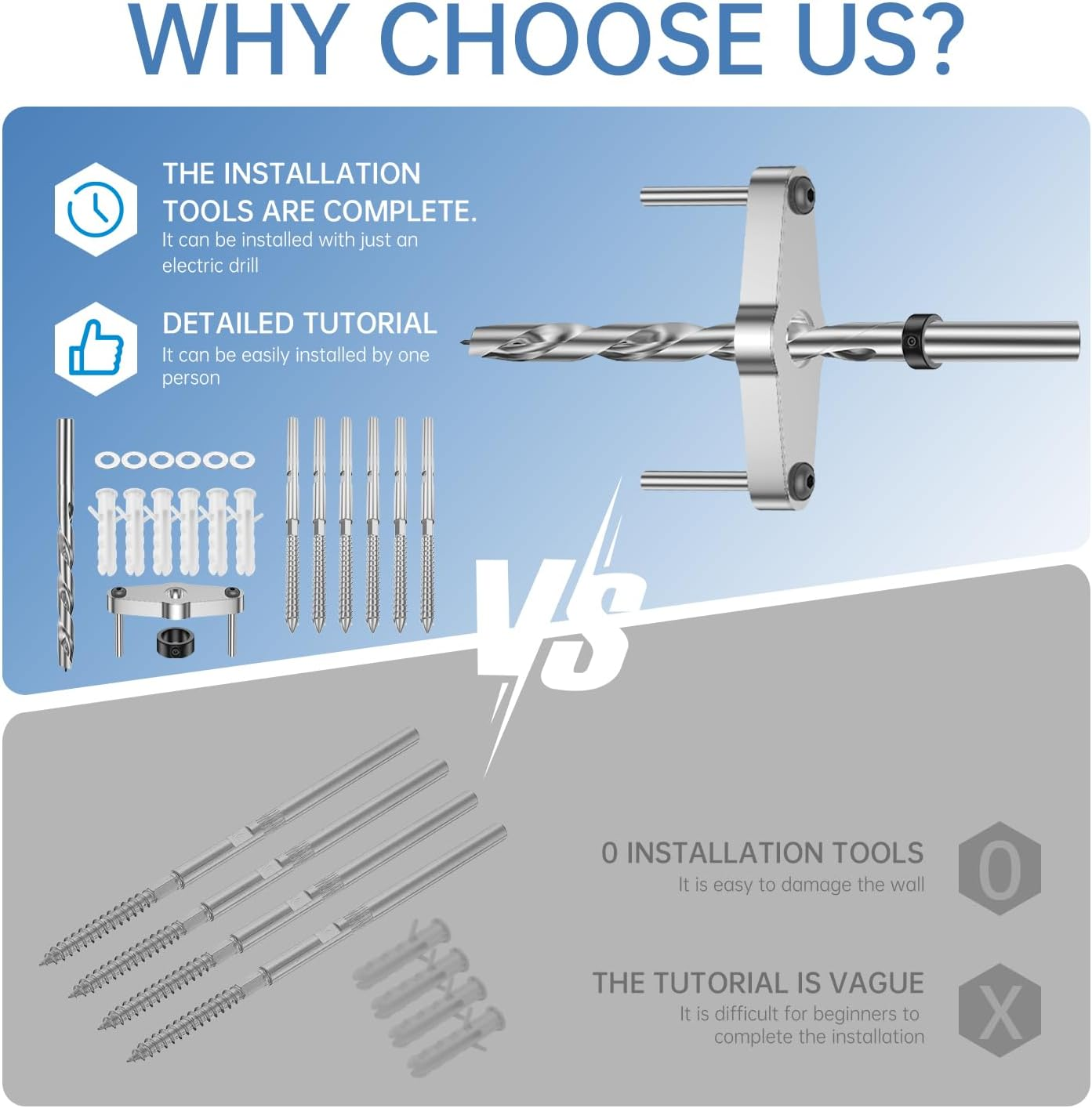 Duoduolaili Floating Shelf Hidden Support Brackets (6Pcs) and Installation Aid Steel Hardware - with Drill Guide, Floating Wood Shelf Hidden Brackets - Premium Thin Shelf Hidden Support image number 6