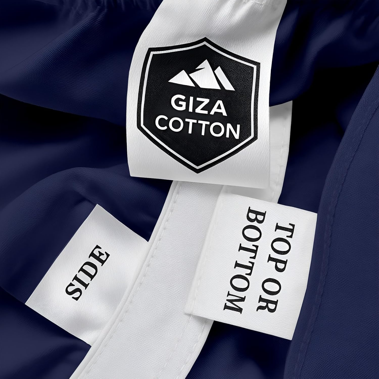 Mygiza Sheets 4 Pcs King Sheet Set, 100% Certified Giza Egyptian Cotton, Soft & Luxury Sheets Fits 18 Inches Deep Mattress, Indigo image number 2