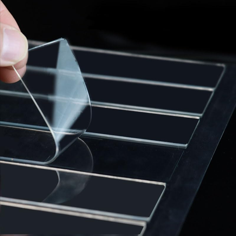 Manusticker Nano Double Sided Stickers - Office Glue - Clear - Circle (Ellipse, Rectangle) - 336 Pcs / 8 Sheets (Ellipse 320Pcs)