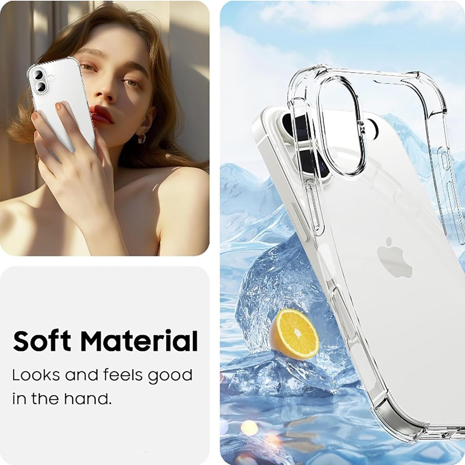 For Iphone 17 Case Clear[Anti-Yellowing][Shockpoof][Military Grade Protection] Reinforced Corners Slim Fit Soft Flexible TPU Bumper Phone Case for Iphone 17,Crystal Clear image number 1