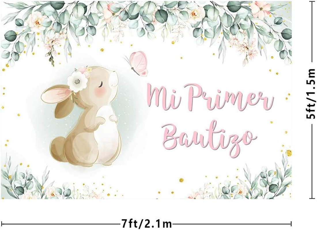 MEHOFOND 2.1 X 1.5 M Background of Children'S Christening My First Communion Cross Bohemian Flower Photography Background Dove Communion Church Christening Party Decoration Banner Studio Supplies image number 6