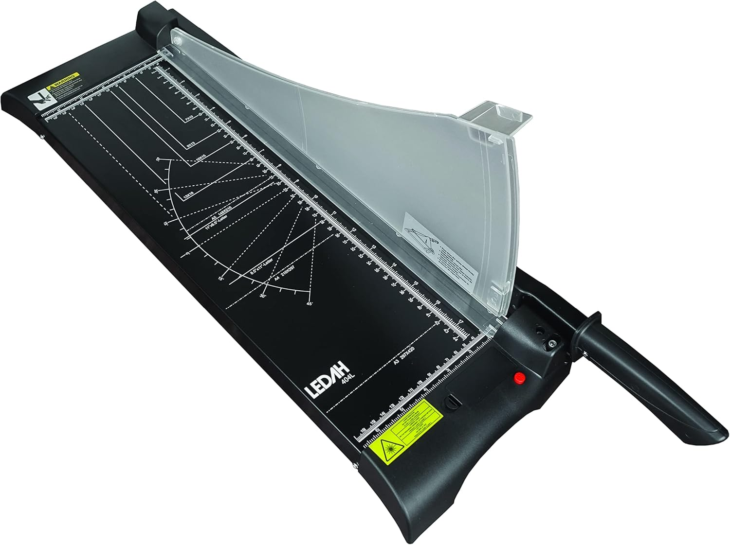 Ledah 404L A3 Paper Cutter Guillotine with Laser Guide, 10-Sheet Capacity, Metal Base, Blade Lock Protection, Black image number 1