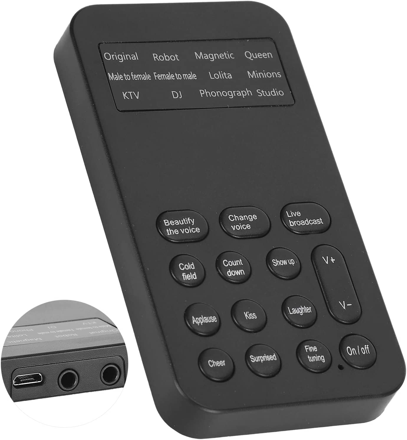 Mini Voice Changer Sound Card for Computers, Sound Converter with 8 Different Voice Changes for Computers Phones Tablets Gaming Device, Sound Effects Machine for Kids Friends, Gifts - J image number 6