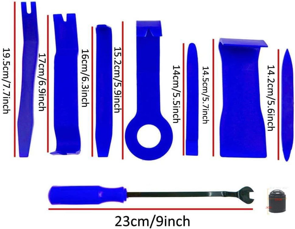 Professional Car Trim Removal Tool Kit, 12-Piece Upholstery Pry Tool Set for Door Panel & Audio Stereo Removal, Fastener Clip Pliers for Auto Detailing & Repair, No-Scratch Nylon Car Clip Remover image number 4