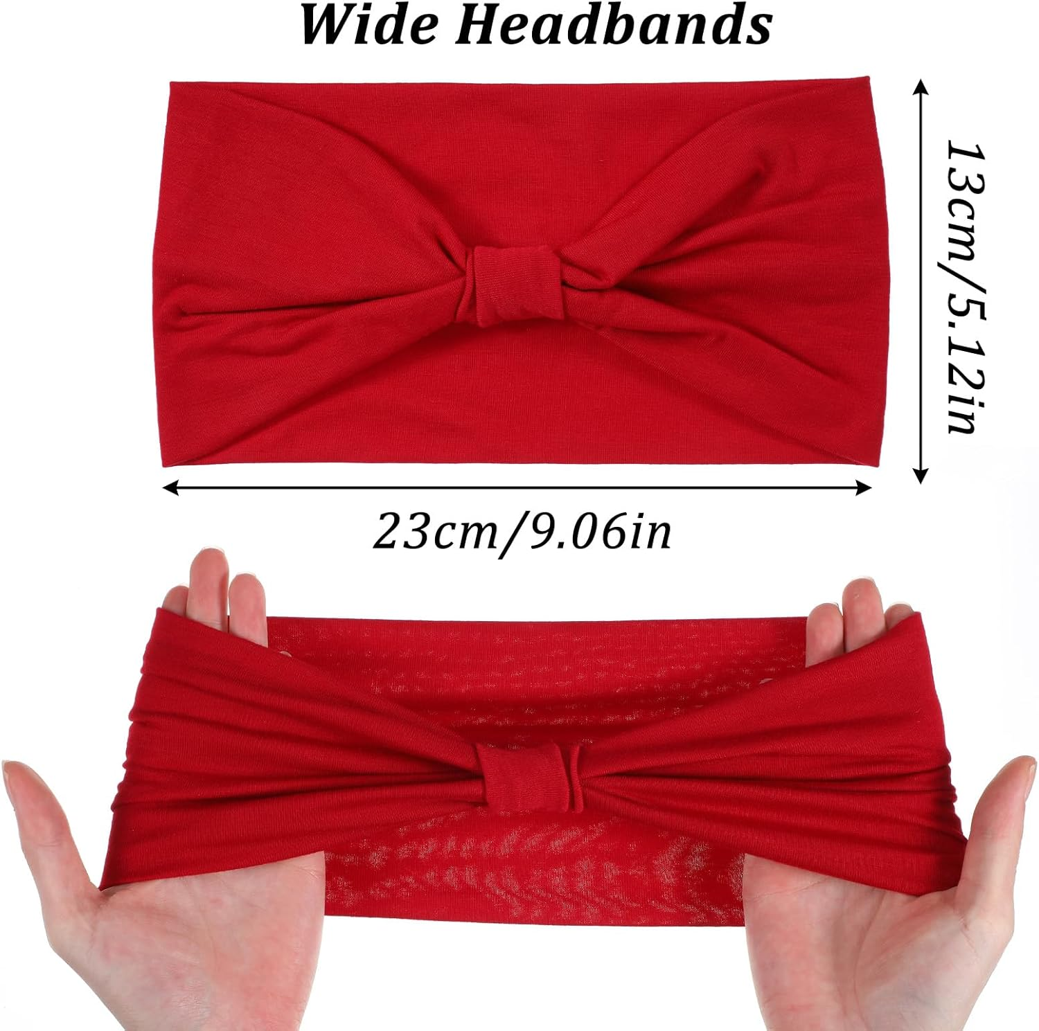 Pack of 6 Women'S Headbands, Elastic Wide Hair Bands for Yoga, Sports, Fitness, Running, Boho Hair Accessories image number 5