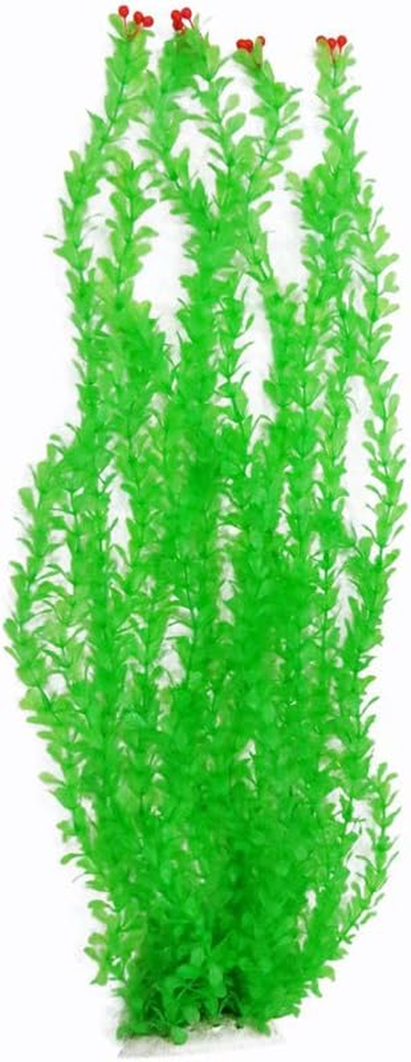Norgail Large Freshwater Aquarium Plastic Plants Artificial Plant for Fish Tank Decoration Ornaments 25.5 Inches Tall Orange 1Pcs