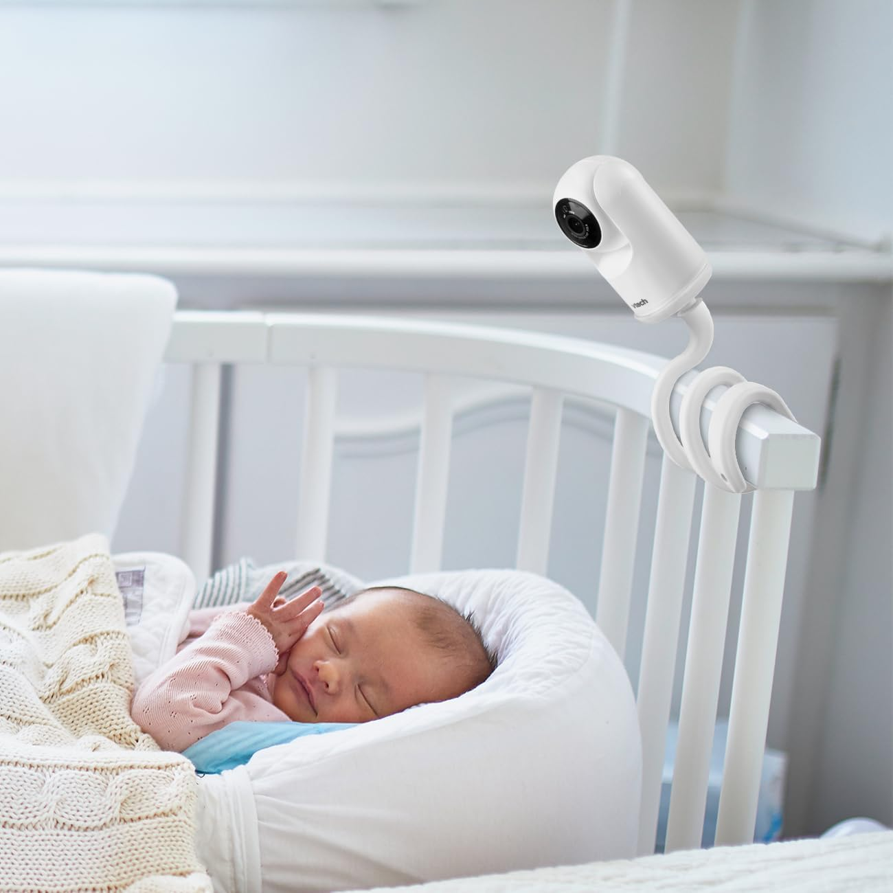 Clamp Mount/Flexibility Mount for Vtech Advanced HQ Max Baby Monitor - Adjustable 40Cm Metal Arm Bracket | Tool-Free Installation | Compatible with Cribs & Furniture (Flexible Mount) image number 6