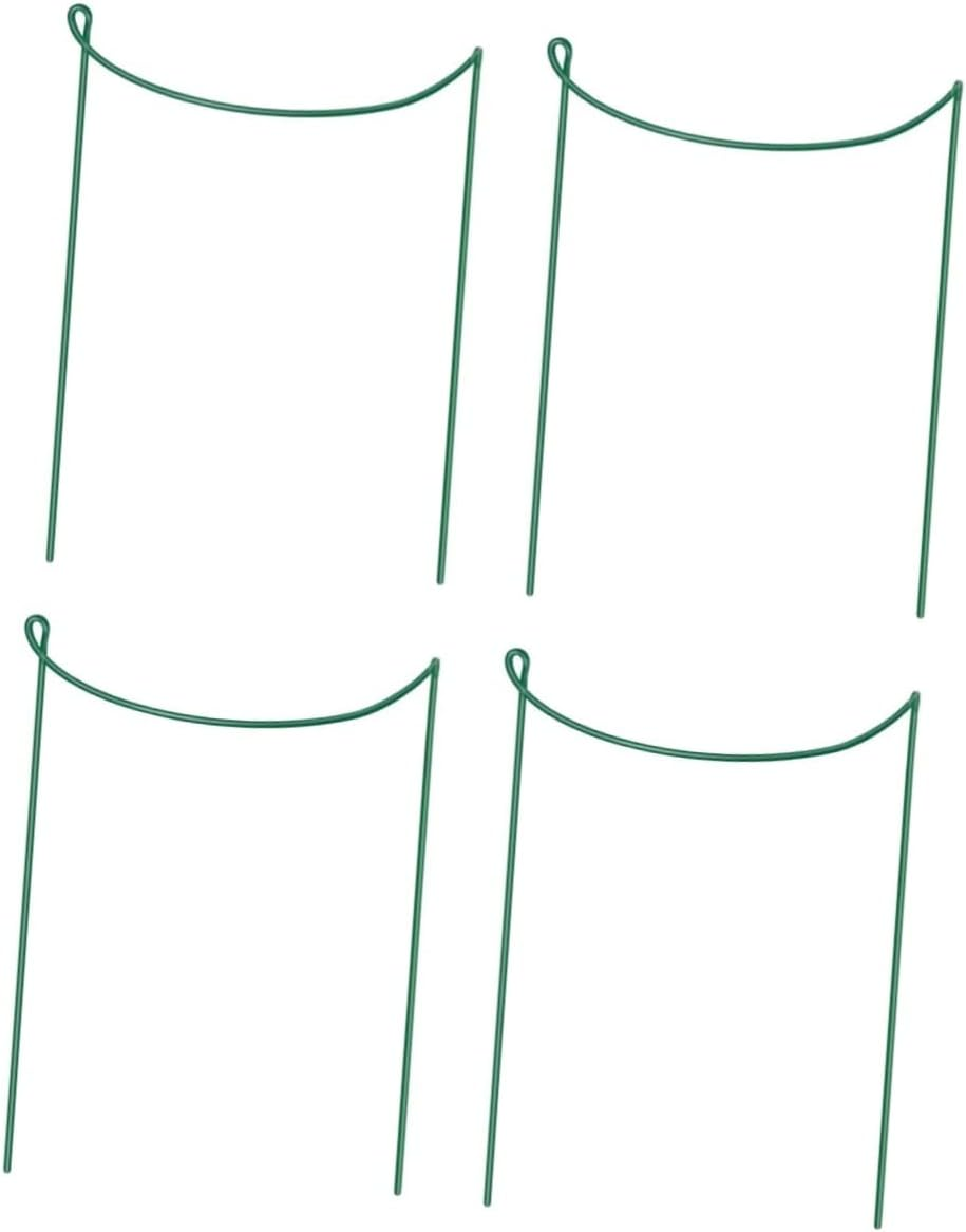 BESPORTBLE 4Pcs Garden Stake Plant Support Bracket Iron Plant Stakes for Bushy and Vine Easy Assembly Garden Rack image number 3