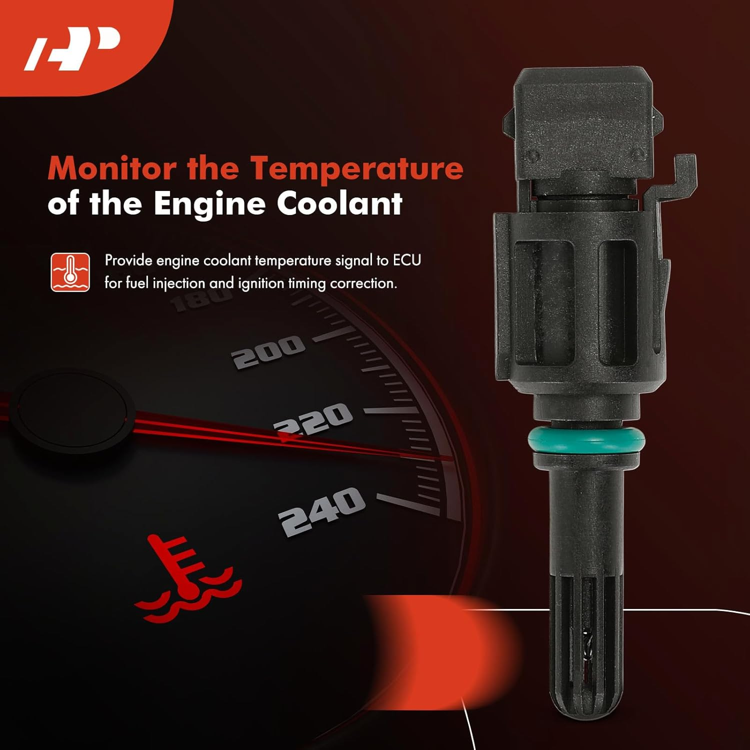 A-Premium Engine Coolant Temperature Sensor [2 Pins] Compatible with BMW 318I, 318Is, 318Ti, 323Ci, 323I, 323Is, 325Ci, 325I, 325Xi, 328Ci, 328I, 328Is, 330Ci, 330I, X5, 525I, 528I, 530I, 540I, X3 image number 4