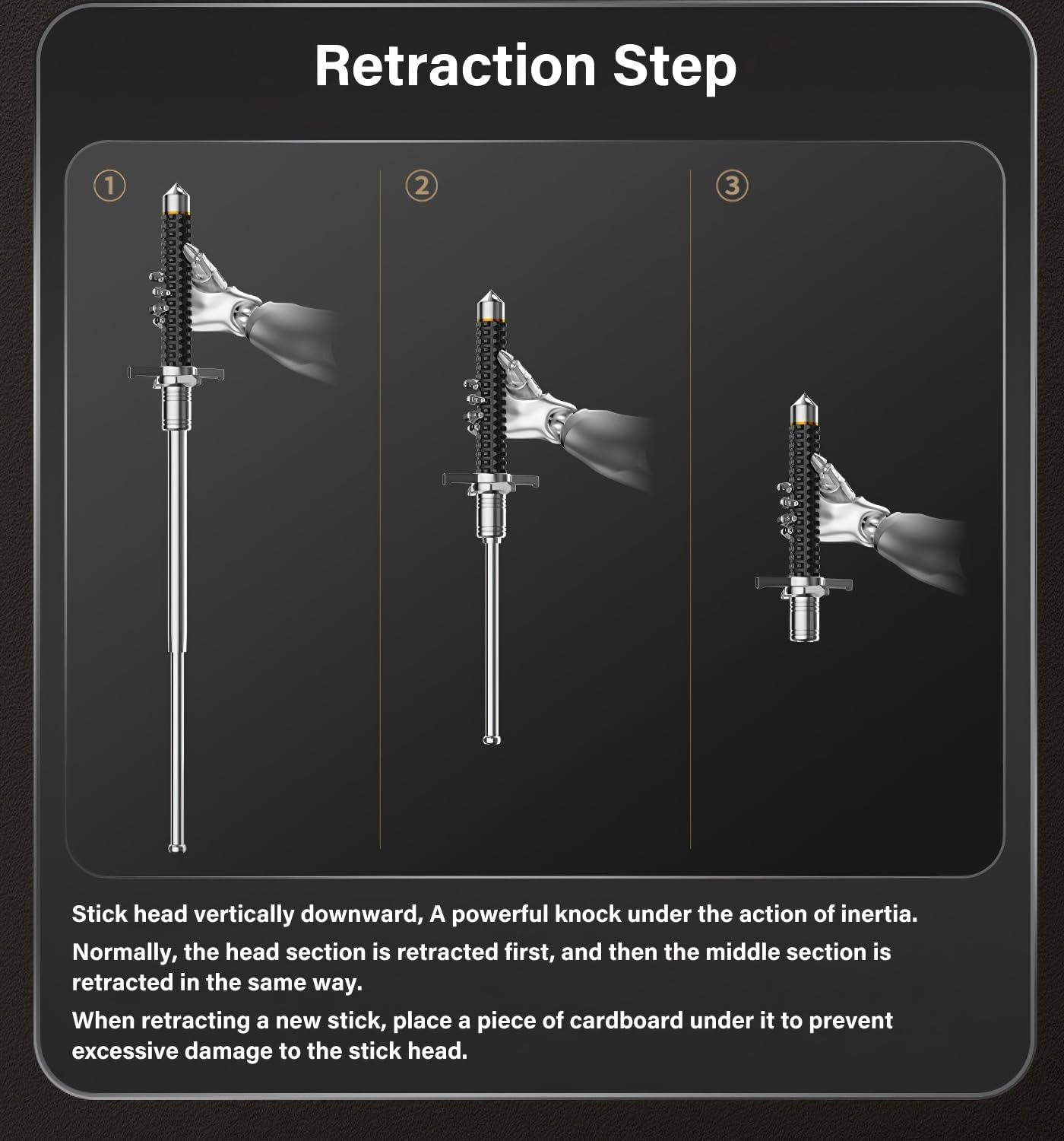 OUHINFU Collapsible Hiking Poles, Telescopic Trekking Pole, 32"/78Cm Extended Length, Anti-Slip Grip with Carry Bag, Ultralight for Hiking, Camping, Mountaining, Backpacking, Walking (Titanium Black) image number 6