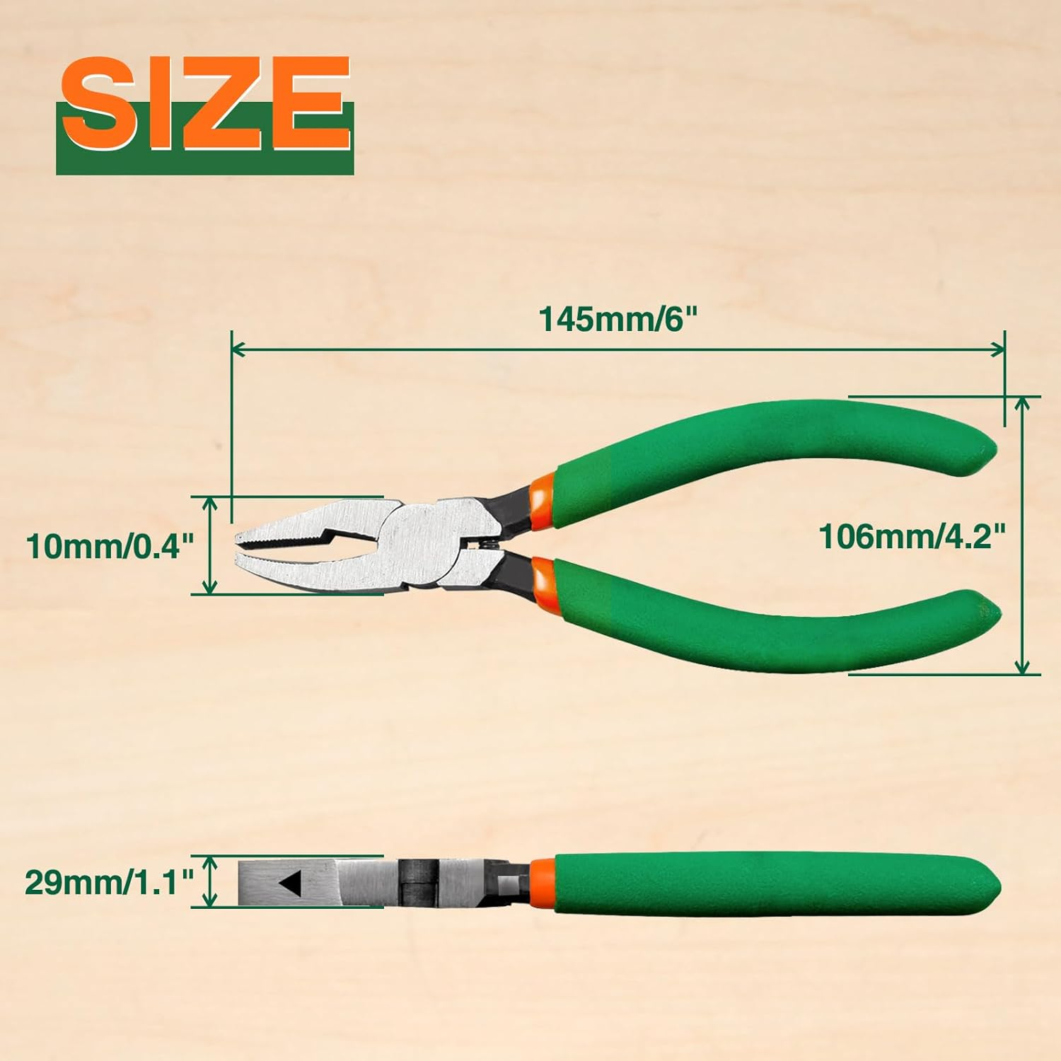 SPEEDWOX 6 Inch Professional Breaker Grozer Pliers Glass Grozing Pliers Mosaics Breaking Tool for Accurate Glass Nibbling Stained Glass Work Key Fob Hardware Install image number 5