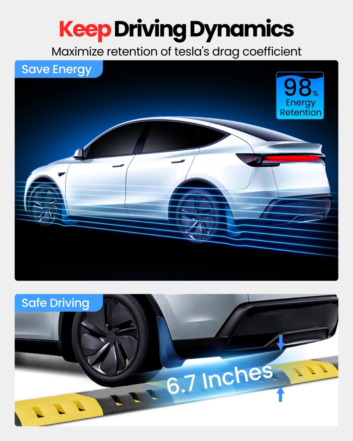 REEVAA 2025 Tesla New Model Y Juniper Accessories - Mud Flaps [No Drilling Required] All-Weather Mud Guard Body Kits for Tesla New Model Y 2025 2026, Black (Set of 4) image number 2