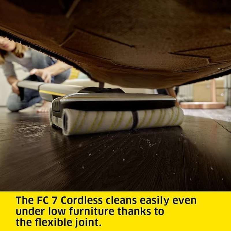 K&auml;rcher FC 7 Premium Cordless Hard Floor Cleaner, Quick Drying Smart Wet Dry Vacuum with Edge Cleaning. Cleans 175M&sup2;, 45 Min Run Time, In-Built Self Cleaning image number 6