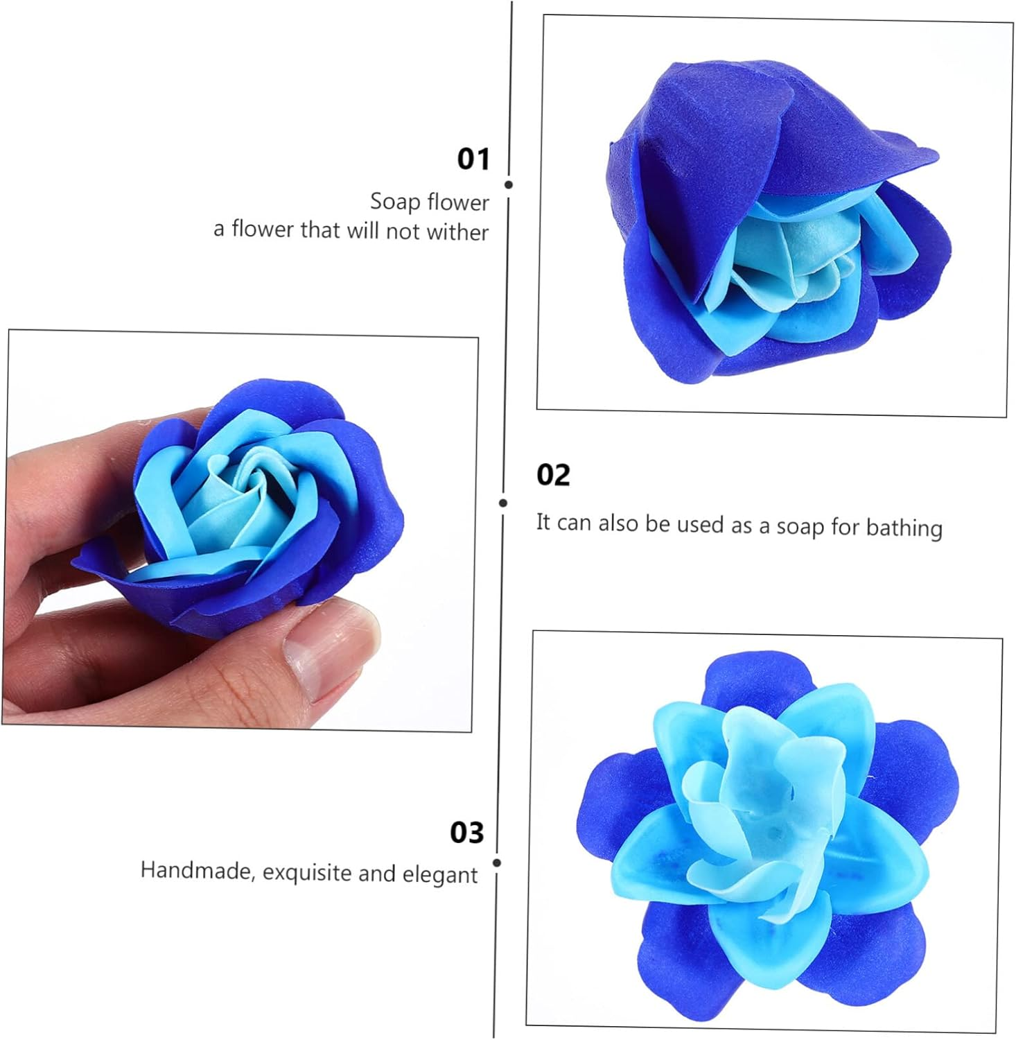 Abaodam Decorative Soap Rose Flower Box Realistic Flowers for Valentine Day Mother Day Birthdays Special Occasions Scented Arrangement for Your Loved image number 1