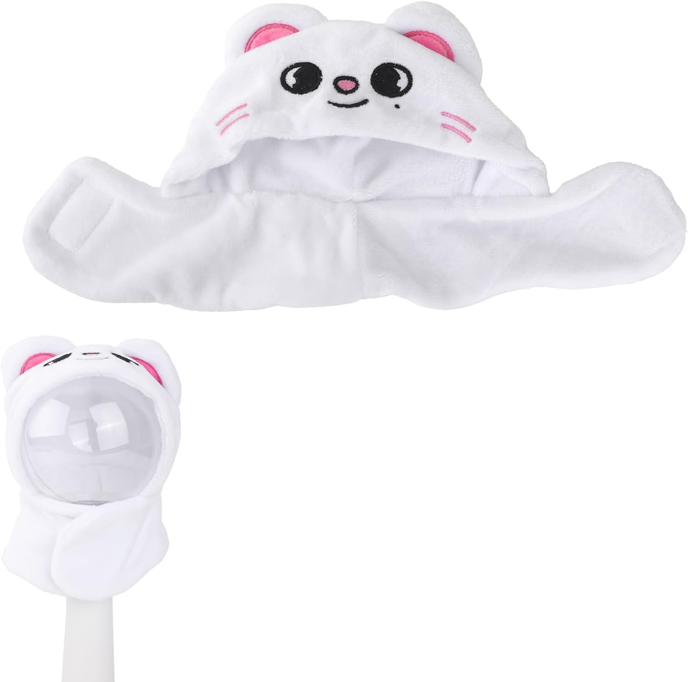 Lightstick Cover for Stray Kids, Cartoon Character Lightstick Holder Soft Plush Cloth Support Display Holder Compatible with Stray Kids Light Stick Ver1.0/2.0 (White Cat) image number 3