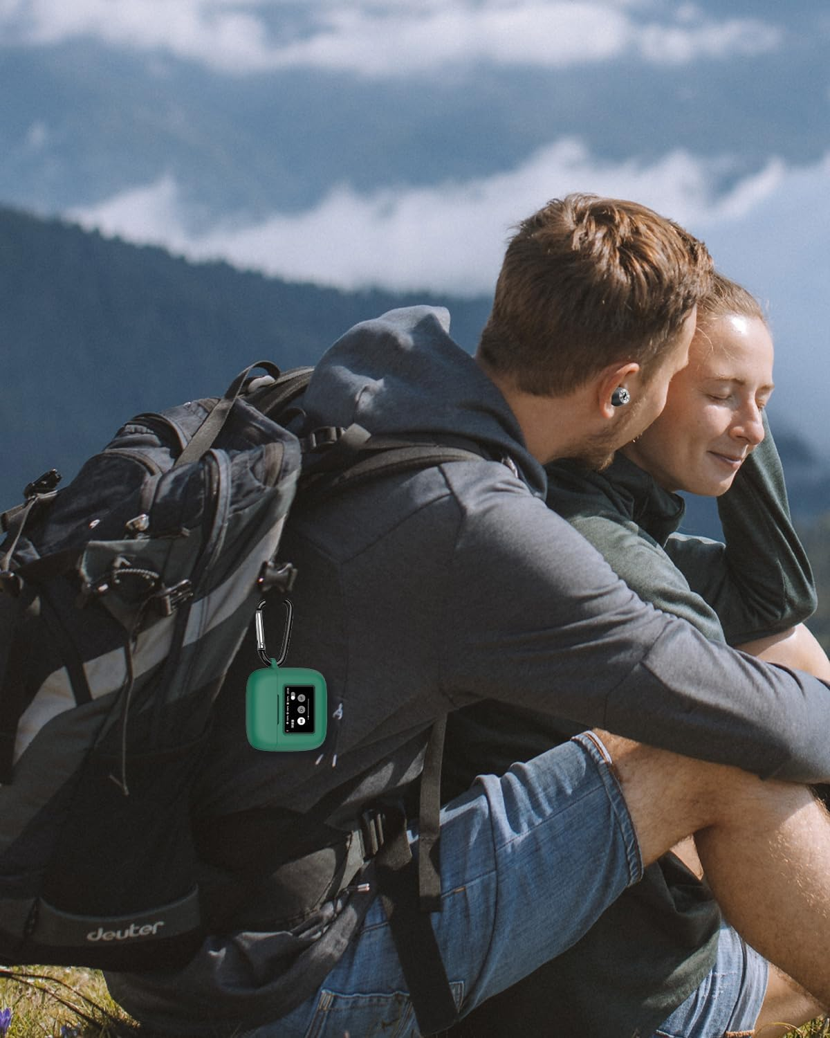 For JBL Tour Pro 3 Case Cover, Protective Silicone Skin Accessories with Keychain& Lanyard and Cleaner Kit for JBL Tour Pro 3 Charging Case, Front LED Visible, Green