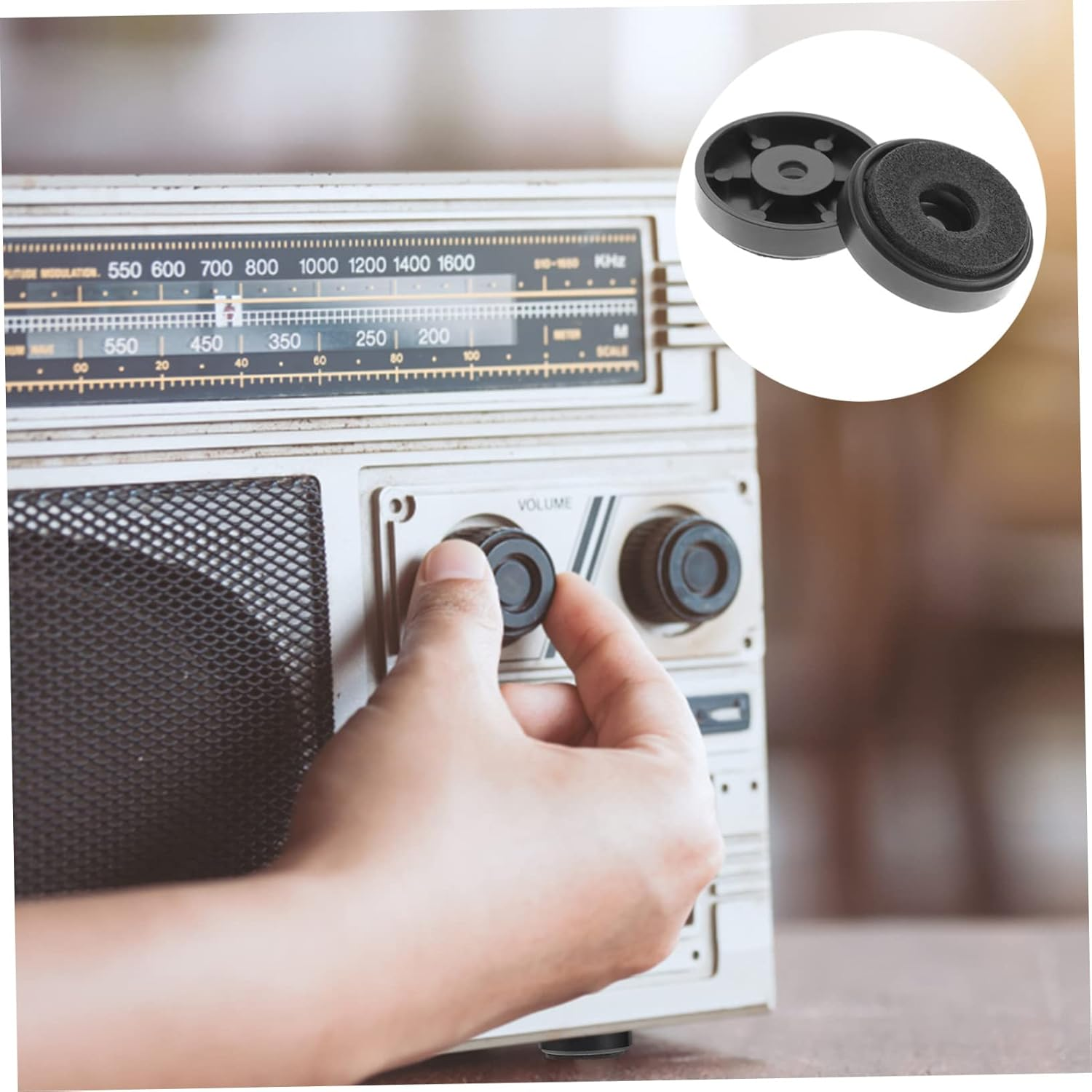 FUNNETOYU 10Pcs Speaker Isolation Pads and Feet Set for Hifi Audio Equipment, 30X8Mm Foam Anti-Vibration Turntable and Subwoofer Stand Accessories for Soundproofing and Audio Clarity in Home Theater image number 3