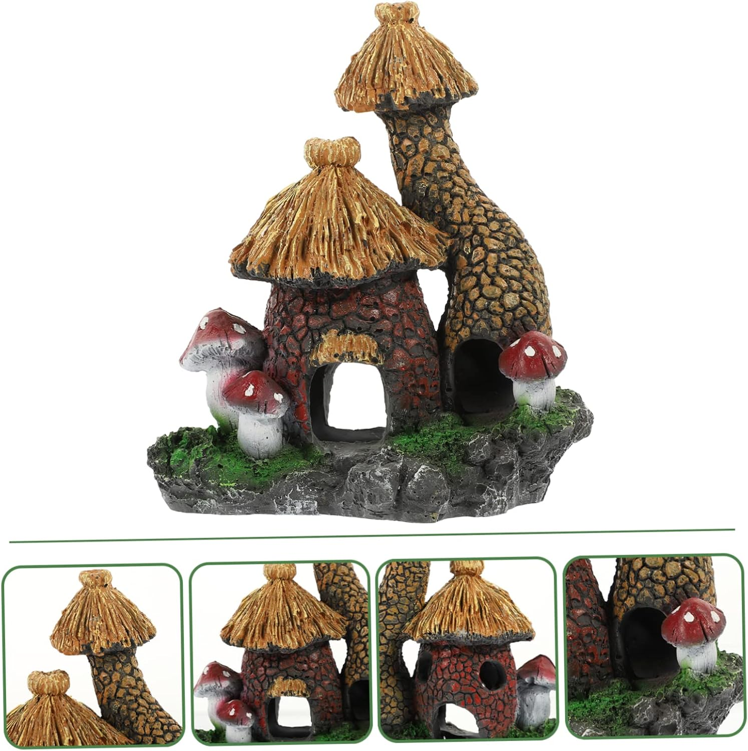 CORHAD Delicate Aquarium Decor Lifelike Fish Cave for Natural Fish Tank Landscape Wear-Resistant Craft for Aquarium Decoration and Pet Hideaway image number 3