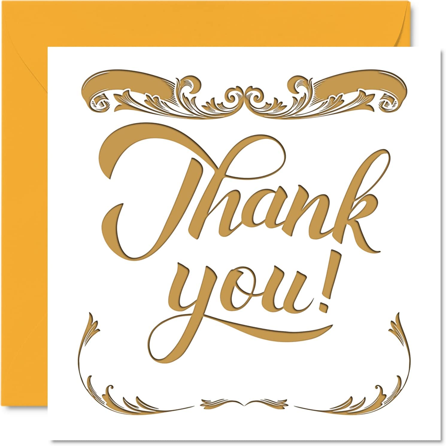 Elegant Thank You Card - Thankyou Cards for All Occasions Her or Him, Appreciation Card, 145Mm X 145Mm Thank You so Much Greeting Cards for Gifts image number 2