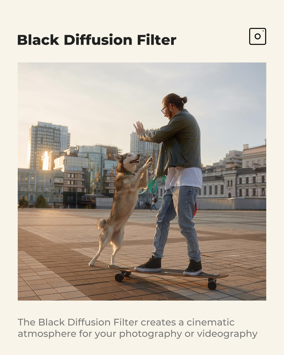 K&F CONCEPT 49Mm Black Diffusion 1/8 Filter, Mist Dreamy Cinematic Effect Camera Lens Filter with 18 Multi-Layer Coatings for Video/Vlog/Portrait Photography K-Series image number 5