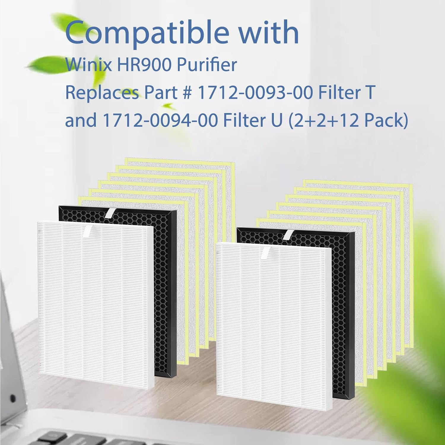 Zero Pro 5 Stage Replacement Filter Set Compatible with Winix Australia Zero+ PRO 5-Stage Air Purifier (AUS-1250AZPU), 2 True HEPA Filter & Carbon Filter, plus 12 Pet Filter image number 3