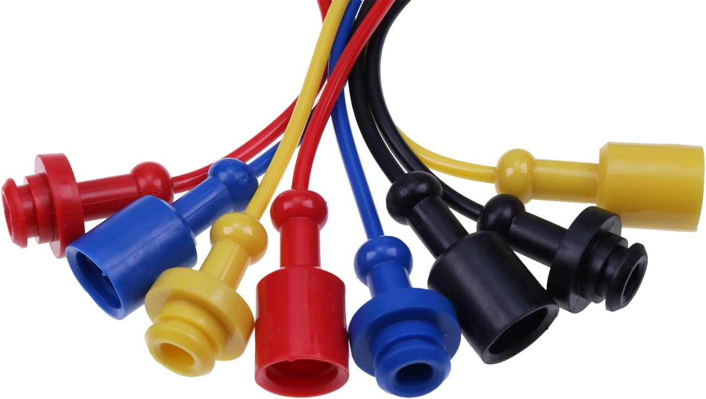 JZGRDN 8PK Hydraulic Quick Coupler Dust Cap & Plug Set Compatible with 1/4" John Deere 54D 60D 1023E 1025R 1026R 2025R 2026R 2032R 2036R 2038R 2305 2320 2720 2520 120R D120 D160 H120 H160 H165 X950R image number 1