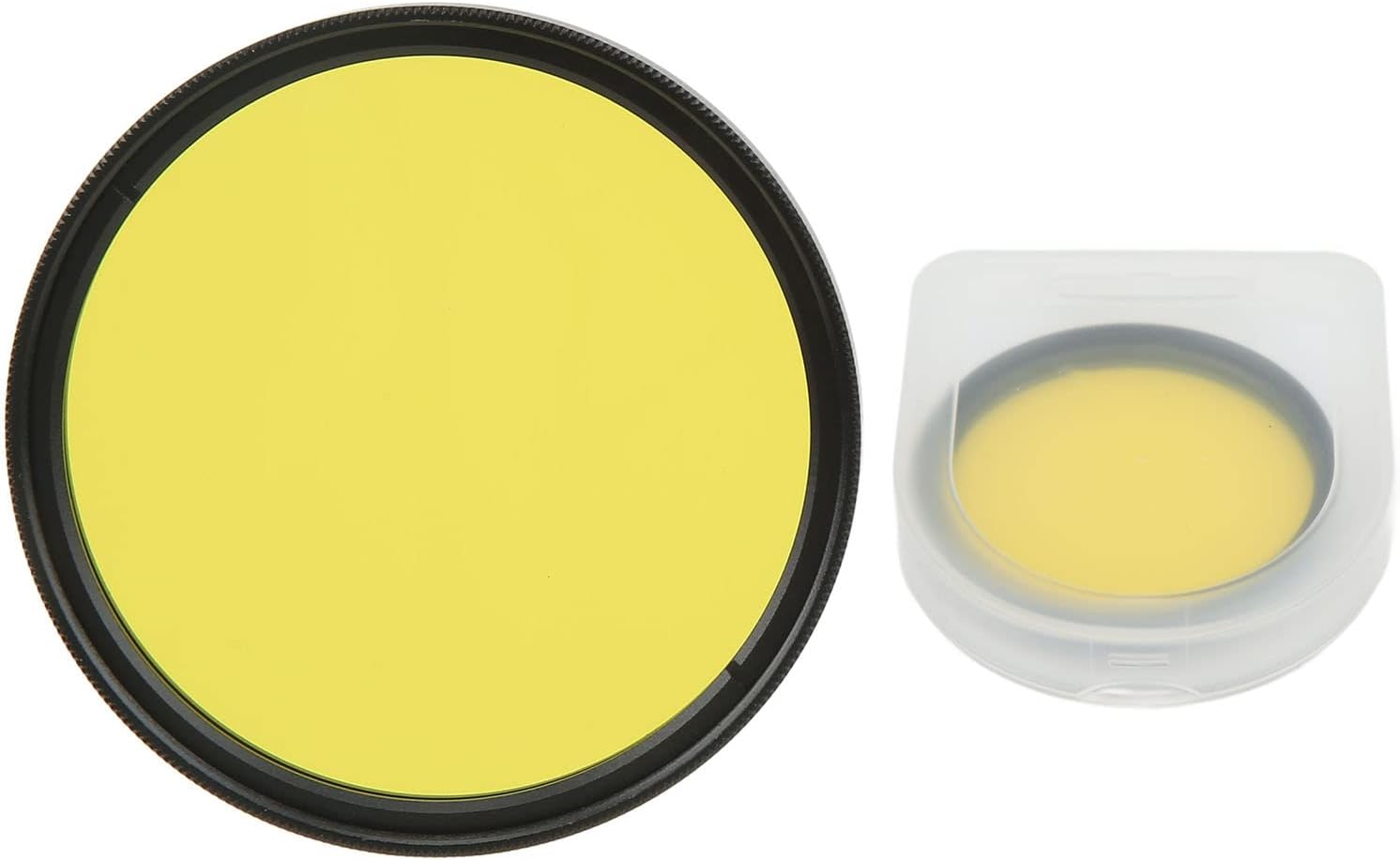 Cryfokt 55Mm Premium Full Color Lens Filter for Camera High Definition Photograph Filter with Storage Box (Yellow)
