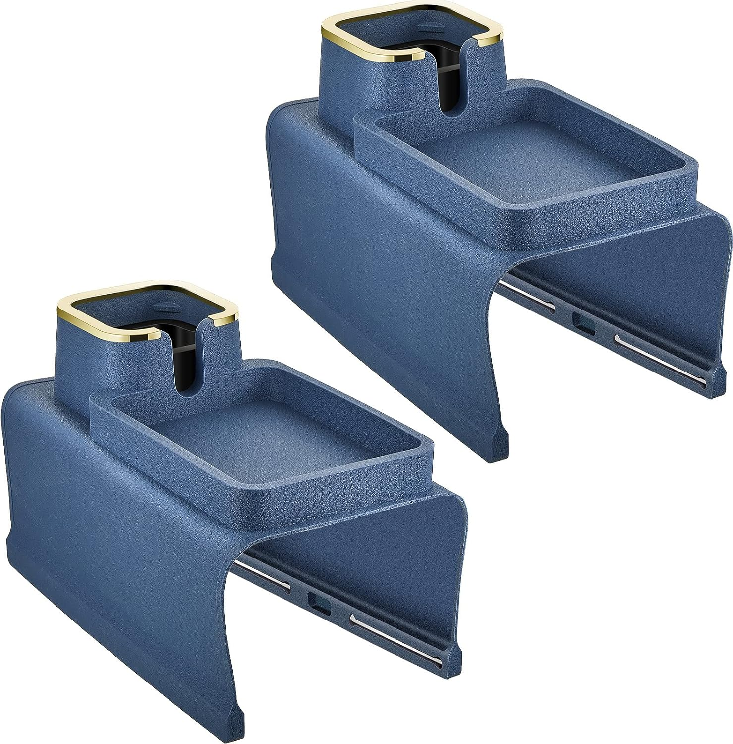 Tessco 2 Pack Couch Cup Holder anti Slip Recliner Table Tray Silicone Sofa Armrest Tray Weighted Couch Arm Table anti Spill Couch Drink Holder Cozy Couch Tray for Chair (Black,12.6 X 16.34 Inch)