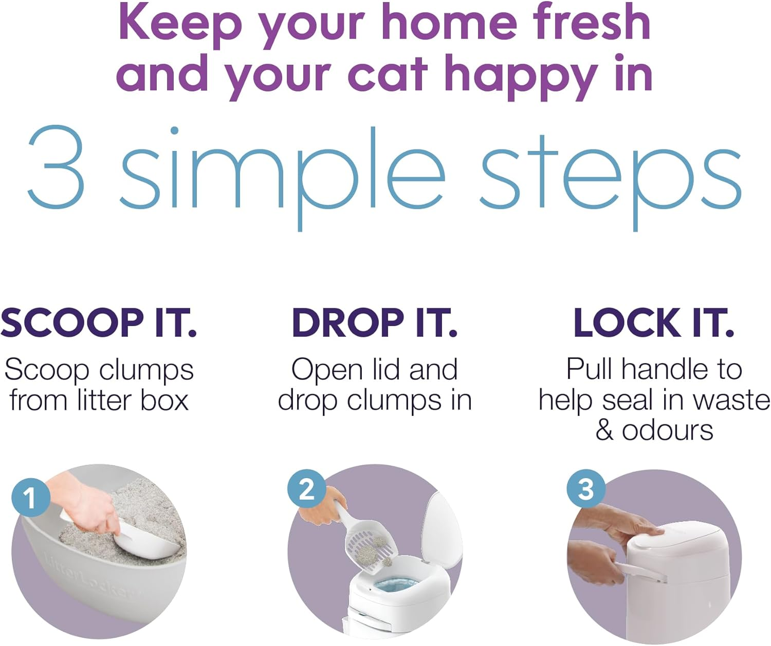 Litterlocker Fashion 10400 Cat Litter Disposal Bin image number 5