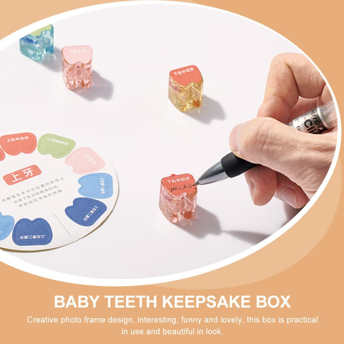Teeth Storage Box Tooth Keepsake Box Boys and Girls Tooth First Keepsake Collection Boys and Girls Holder Fairy Gifts for Saving and Display at Home Nursery image number 5