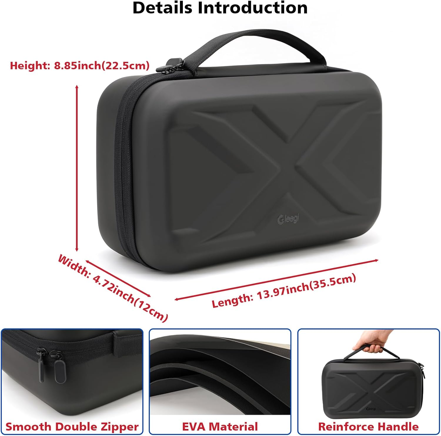 Gleegi EVA Protection Case Compatible with Compatible with NOCO Boost X GBX155: 4250A/Boost GB150: 3000A Ultrasafe Jump Starter, Portable Carrying Case for Car Battery Booster image number 2