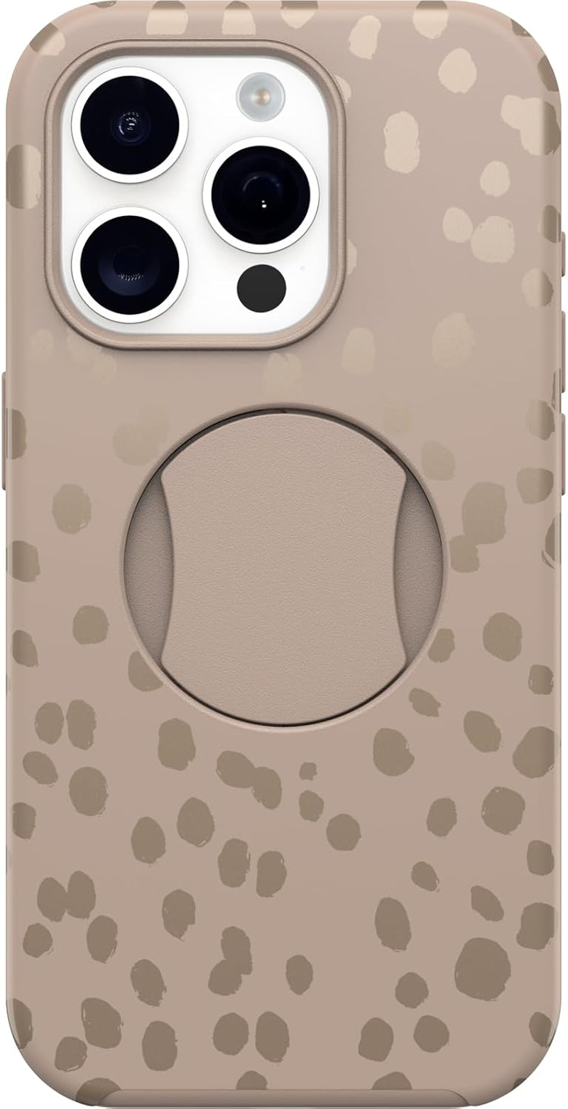 Otterbox Iphone 15 Pro (Only) Ottergrip Symmetry Series Case - on the SPOT (Brown), Built-In Grip, Sleek Case, Snaps to Magsafe, Raised Edges Protect Camera & Screen - Iron Camo image number 5