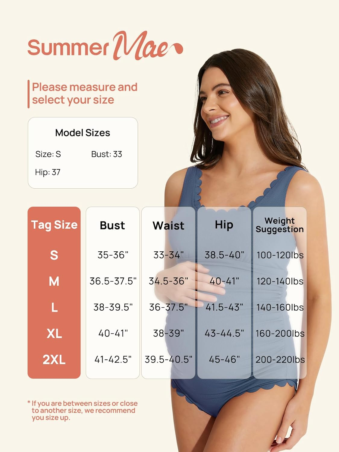 Summer Mae Scalloped Maternity Swimsuit One Piece Ribbed Maternity Bathing Suit Cutout Ruched Pregnancy Swimwear Tie Back image number 4