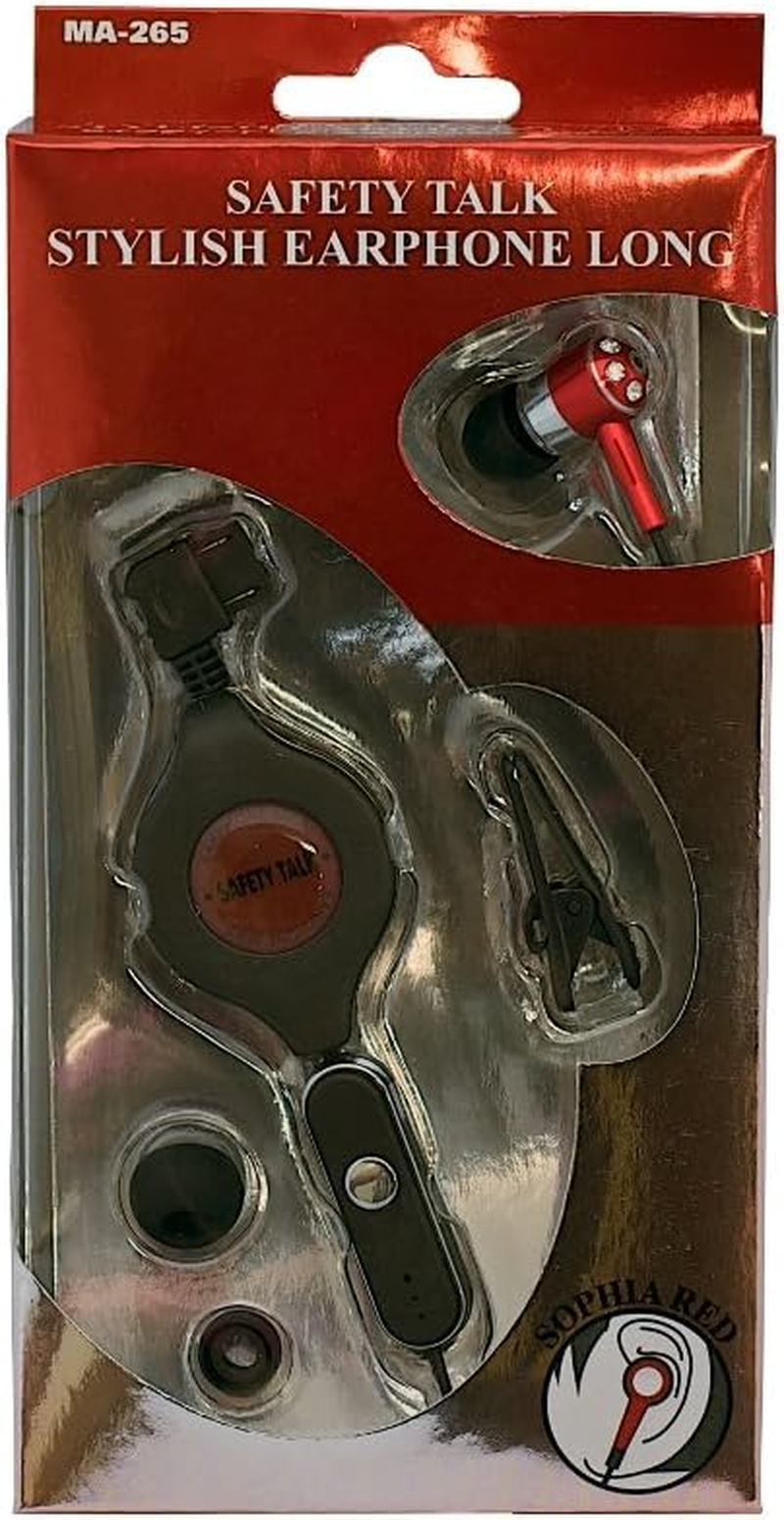 ST Stylish Earphones Long Red