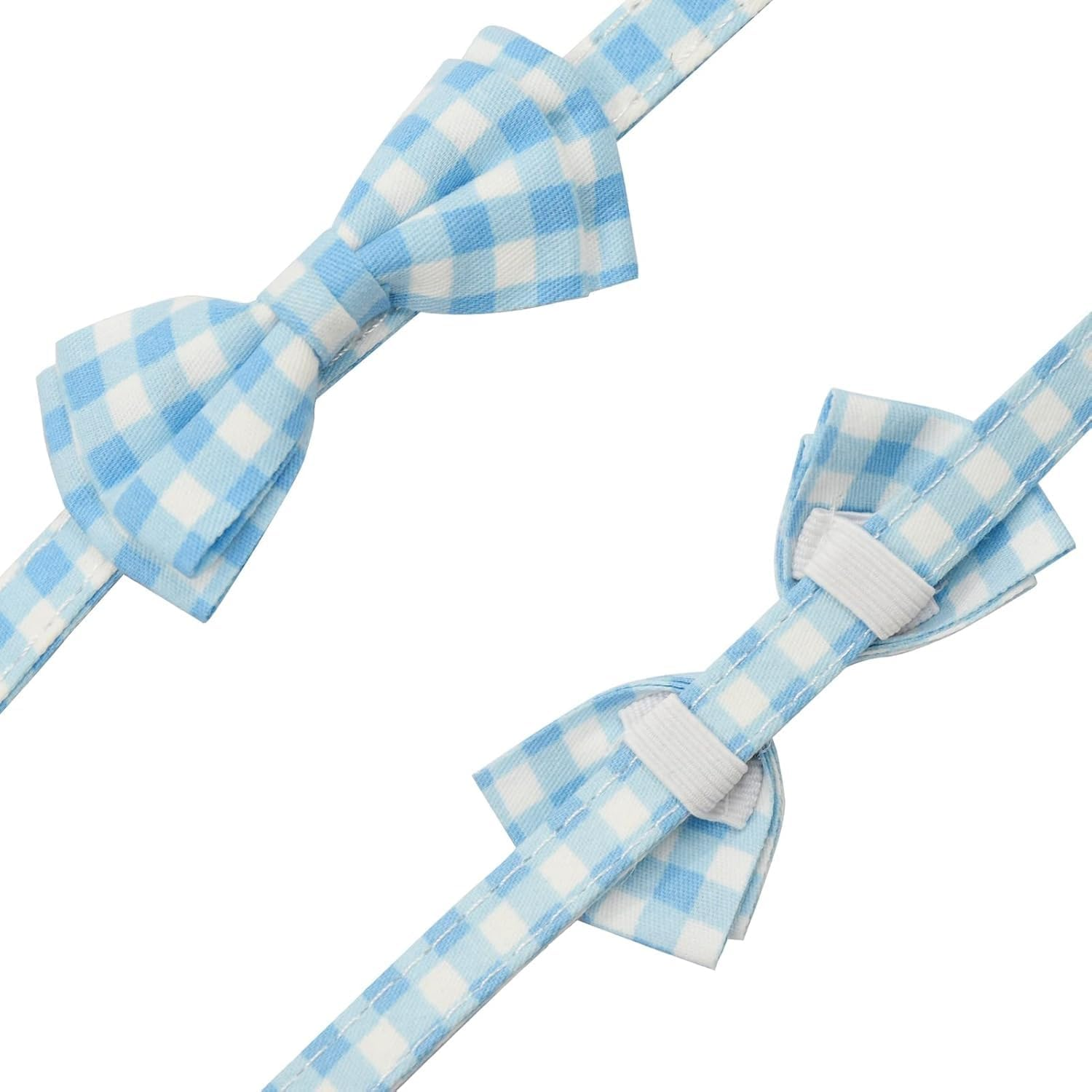 Bowtie Cat Collars Breakaway with Bell, Adjustable Cute Kitty Collars Safety Buckle Kitten Collar for Cat Puppy (Blue, 20-28CM) image number 3