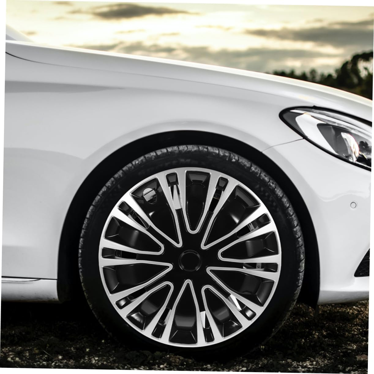 GLEAVI 2Pcs Automotive Wheel Hub Covers Decorative Hubcaps for Car Rim Covers Easy Install Car Interior Accessories image number 2