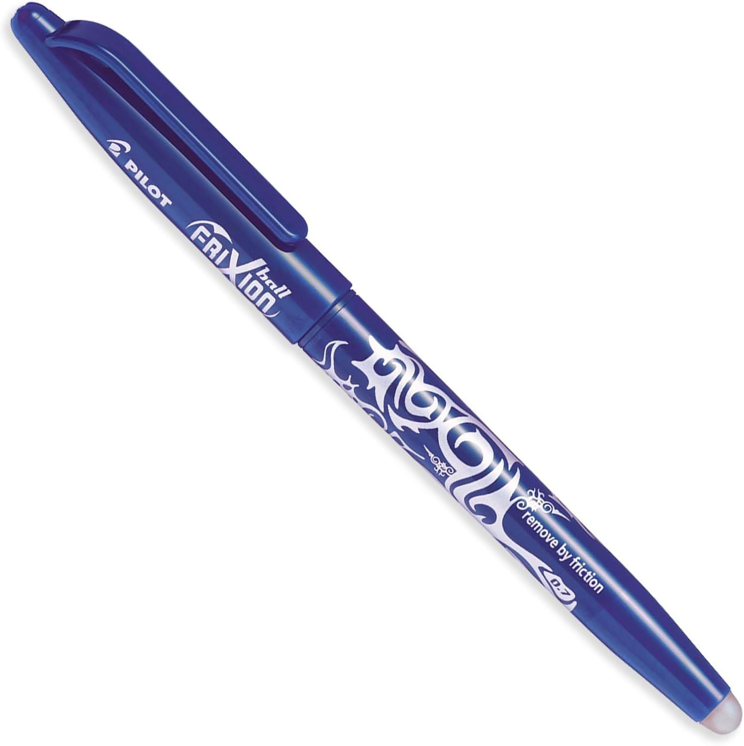 Pilot Frixion Heat/Friction Erasable Rollerball Pen FR7 - Medium Line 0.7Mm Tip Nib - Wallet Pack of 1 Pen + 3 Refills (Blue) - Blue image number 2